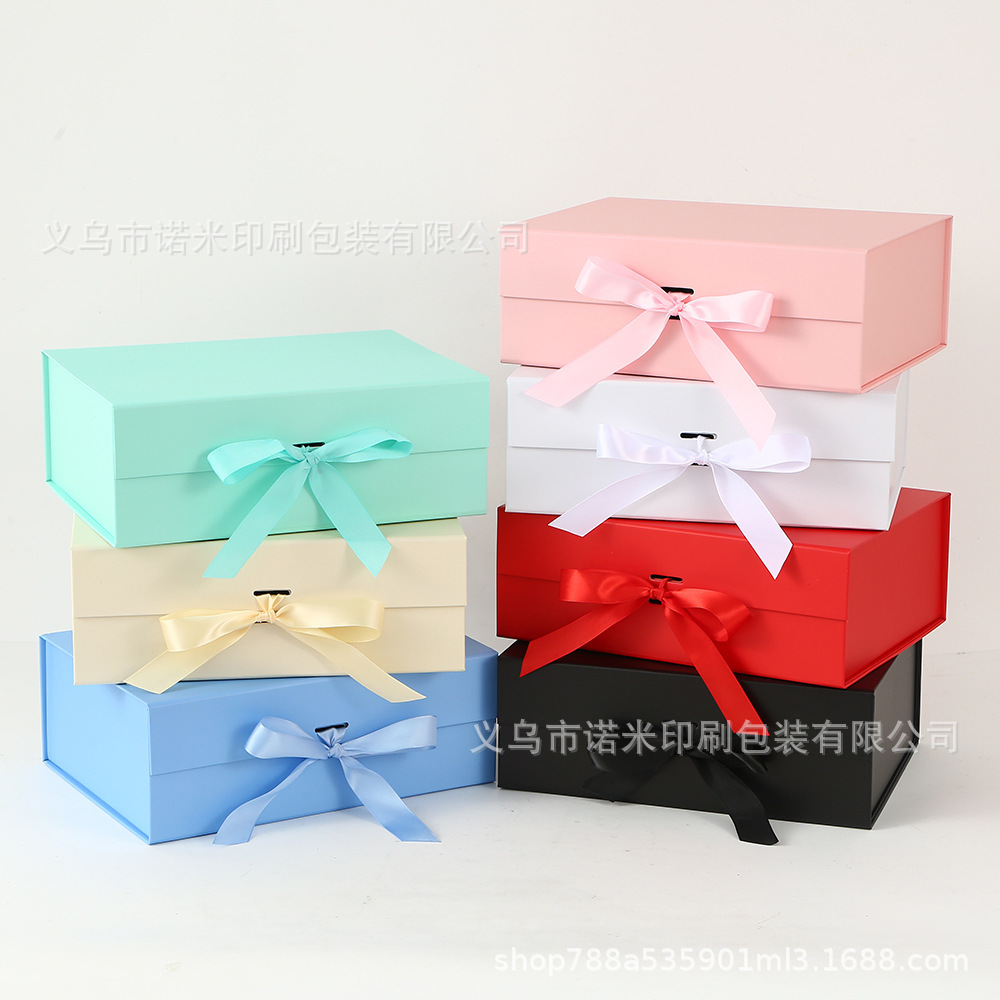 Fuchsia handheld box with bow, Birthday gift 3