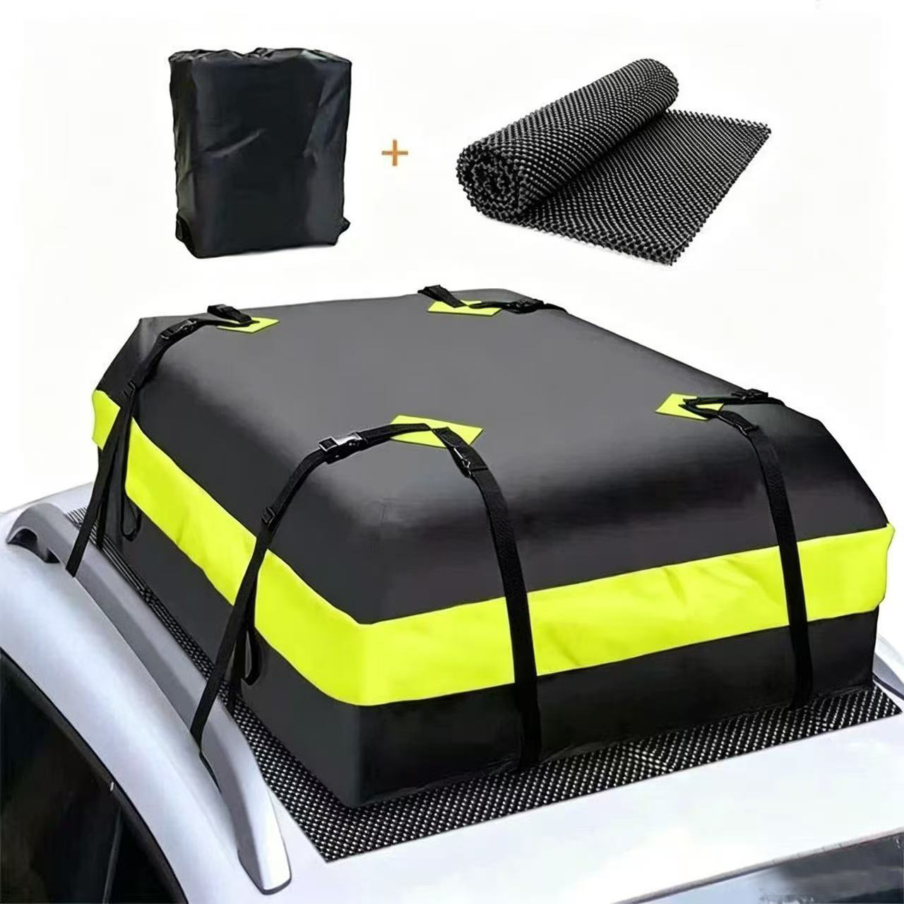 Cross-border thickened roof bag made of 450D Oxford fabric for self-driving camping, car roof storage bag, waterproof luggage bag for self-driving trips