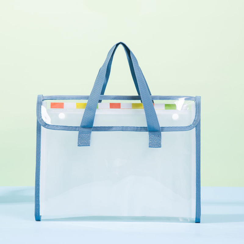 A4 carpeta de bolsa de papel de prueba transparente 13 capa de gran capacidad paquete de órgano impermeable de PVC bolsa de almacenamiento de datos de papel de prueba de estudiantes