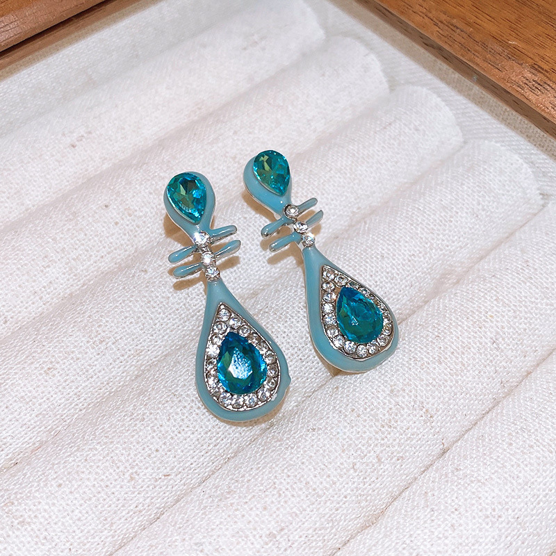 Pendientes de doble cara de la Perla del diamante de la aguja de plata Corea del Sur ins elegante pendientes de estilo frío pendientes de diseño de moda para las mujeres