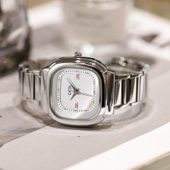 2023年歌迪新款時尚潮流輕奢小眾女士復古設計感金色手錶女