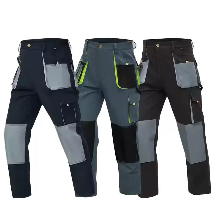 外贸立体大口袋多兜工装裤子工作服宽松加固布丁定制汽修劳保服