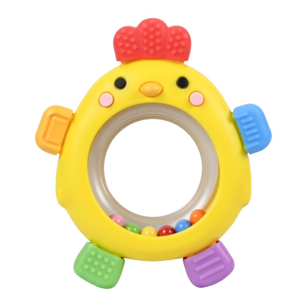 Chicken rattle teether (yellow)