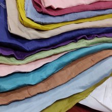 轻薄高支纯色苎麻布料服装面料布头处理论张卖尾单