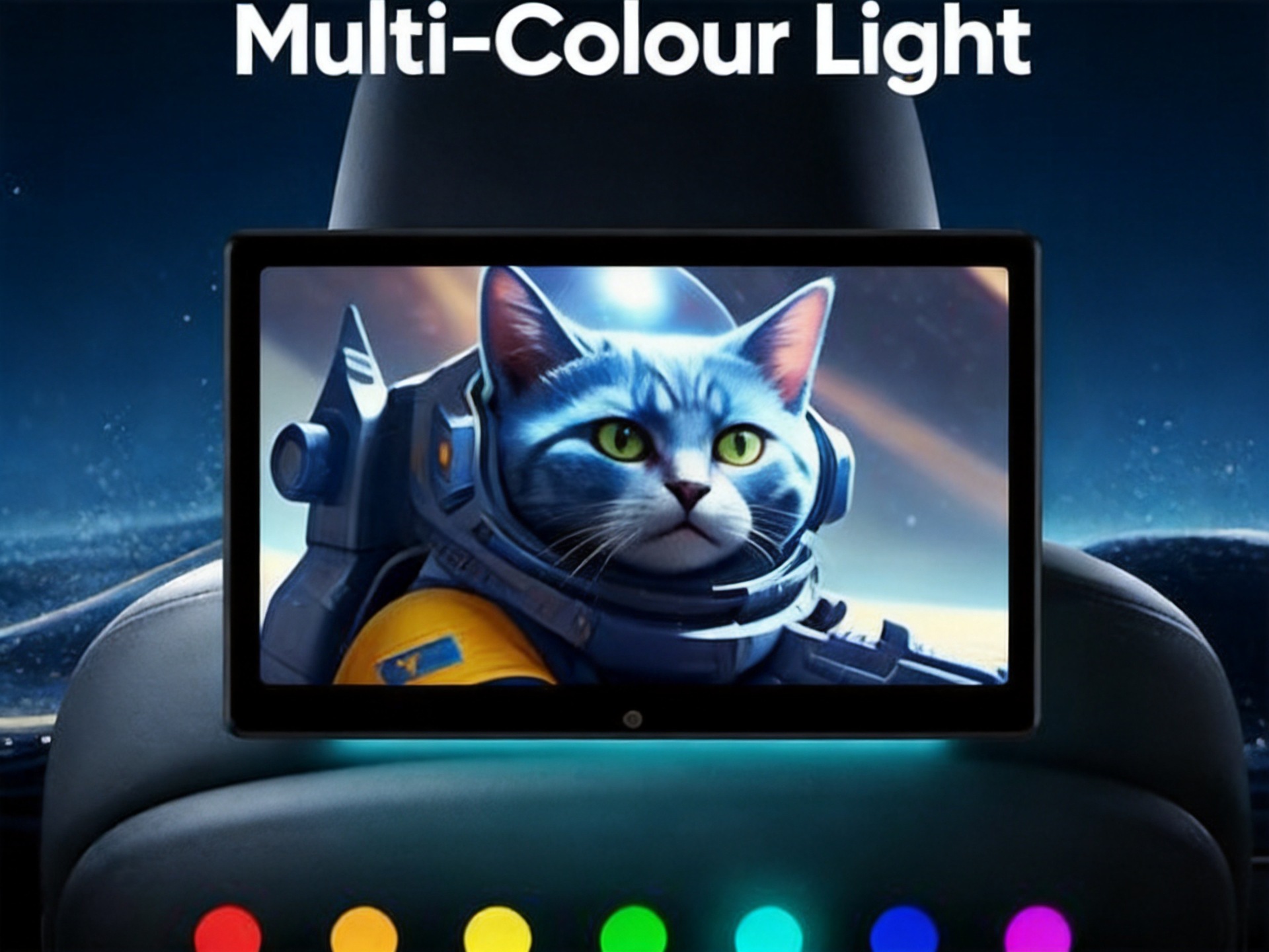 Cross-border new model 14inch Android headrest monitor WiFi multi-function mobile phone screen projection external rear-seat entertainment screen