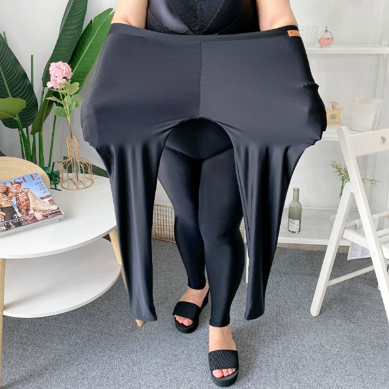 Весна и осень Новые леггинсы Женская верхняя одежда тонкие укороченные велосипедные штаны больших размеров толстые мм200 кг стройнящие штаны для йоги с высокой талией