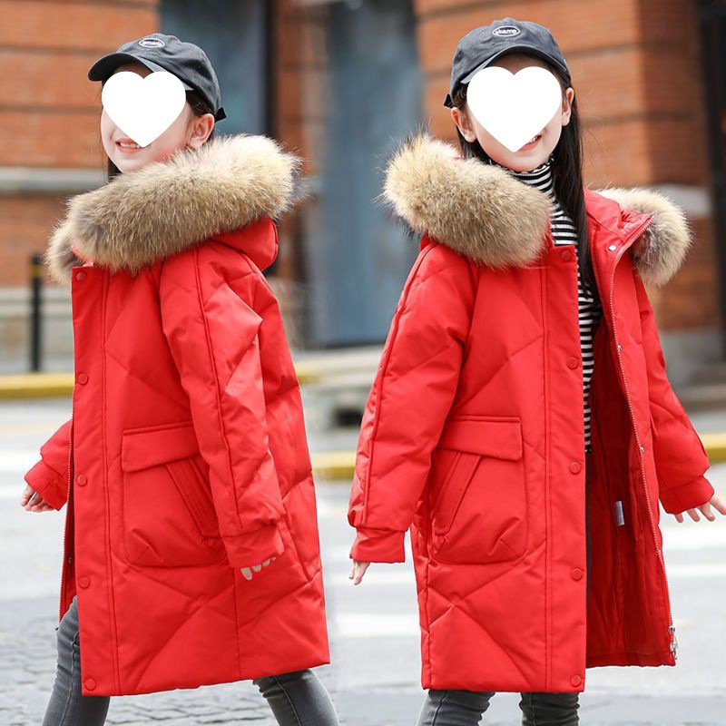 女童棉衣中长款2025新款儿童棉服加厚保暖洋气女孩棉袄外套冬