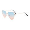 Retro metal marine sunglasses heart shaped, 2022 collection, internet celebrity