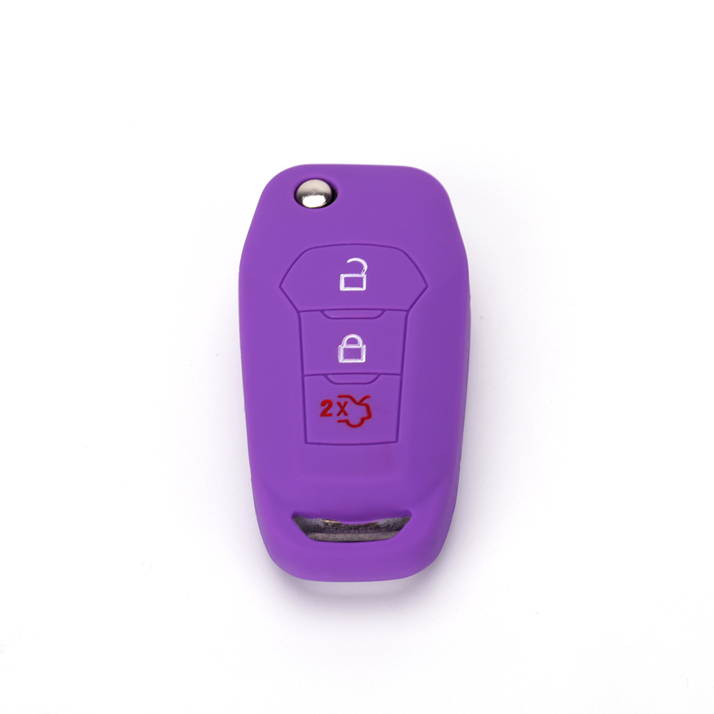 Silicone Key Cover for Ford Focus Mondeo 3-Button Folding Key