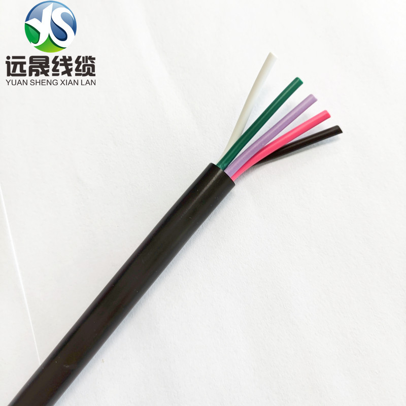 中山厂家直销黑白绿紫粉橡胶线SJOW 5*18AWG电源线户外耐磨连接线