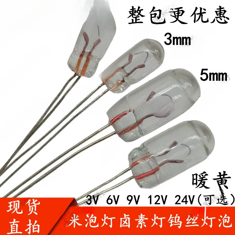 Индикация лампочки из вольфрамовой проволоки лампочки M/5MM 3V6V9V12V24V лампы постоянного тока D лампа