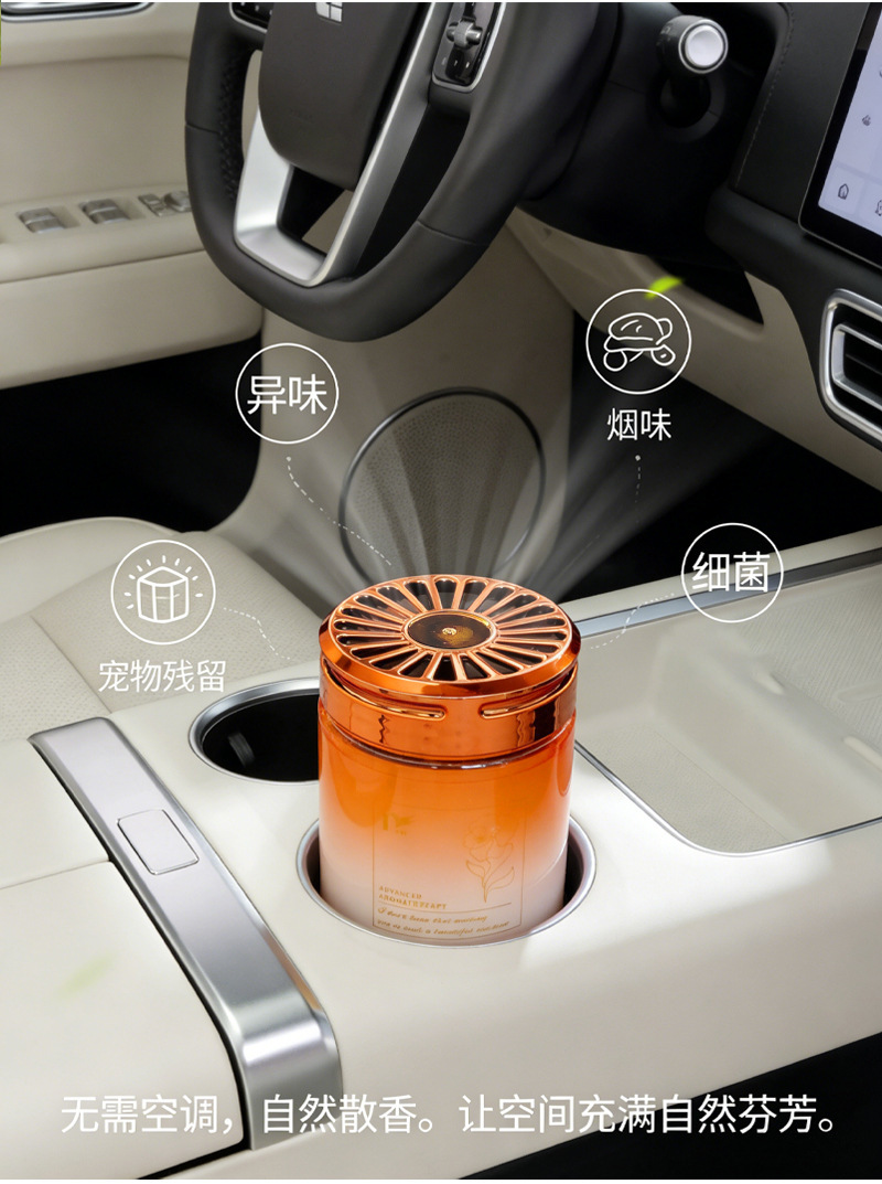 Car Fragrance Balm, New Solid Fragrance Balm for Use in Cars, Long-Lasting Fragrance, Odor Removal, Car Cup Holder Fragrance Balm