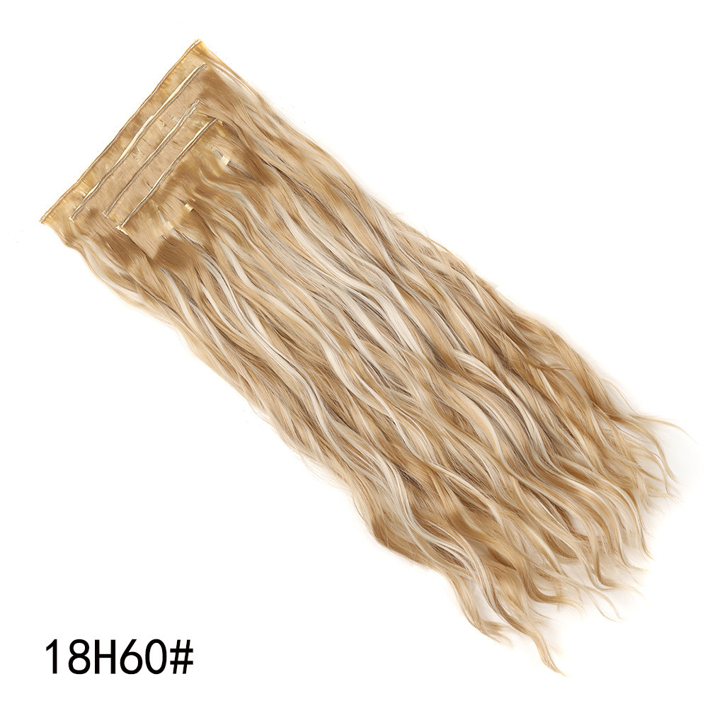 Transfronterizo Europa y los Estados Unidos cuatro piezas de clip de cabello comercio exterior ondas de agua crecen ondas de cabello extensiones de cabello