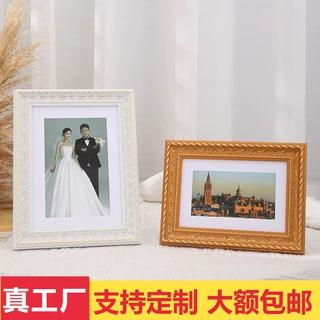 定制木质相框摆台空框复古儿童照片5寸6寸10寸相框A4A3证件画框