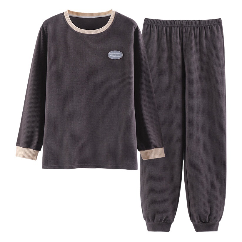 Meishufen Primavera y Otoño de los nuevos hombres pantalones de algodón de manga larga ropa de abrigo pijama traje de desgaste para el hogar ventas directas de la fábrica