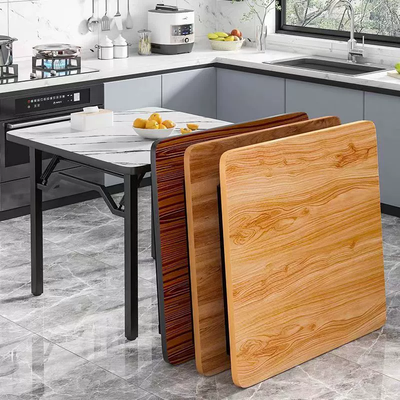 Складной квадратный обеденный стол для небольших квартир, бытовой стол для маджонга, простой утолщенный огненный стол, стол для общежития в арендованном доме.