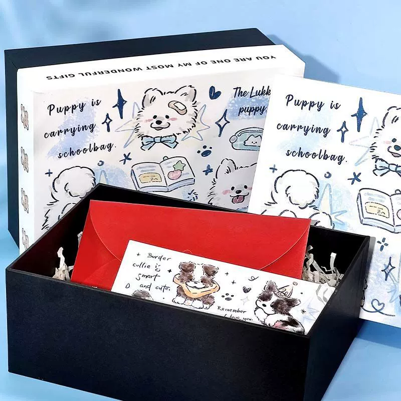 Cute genuine cartoon pack, gift box, linen bag, Birthday gift