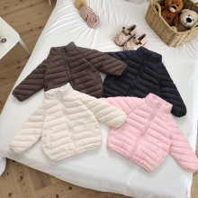 新款童装儿童棉服轻薄外套冬季秋冬男女宝宝冬装小童立领棉袄