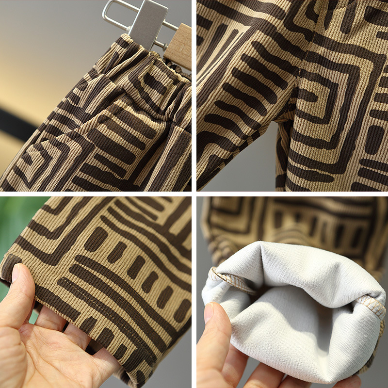 6140 Traje de otoño para niños 2025 Nuevo estilo Traje de primavera y otoño para niños de estilo occidental Traje de dos piezas Traje de bebé