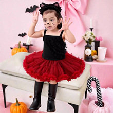 跨境亚马逊儿童女孩欧美潮款2025吊带网纱背心超仙TUTU网纱裙套装