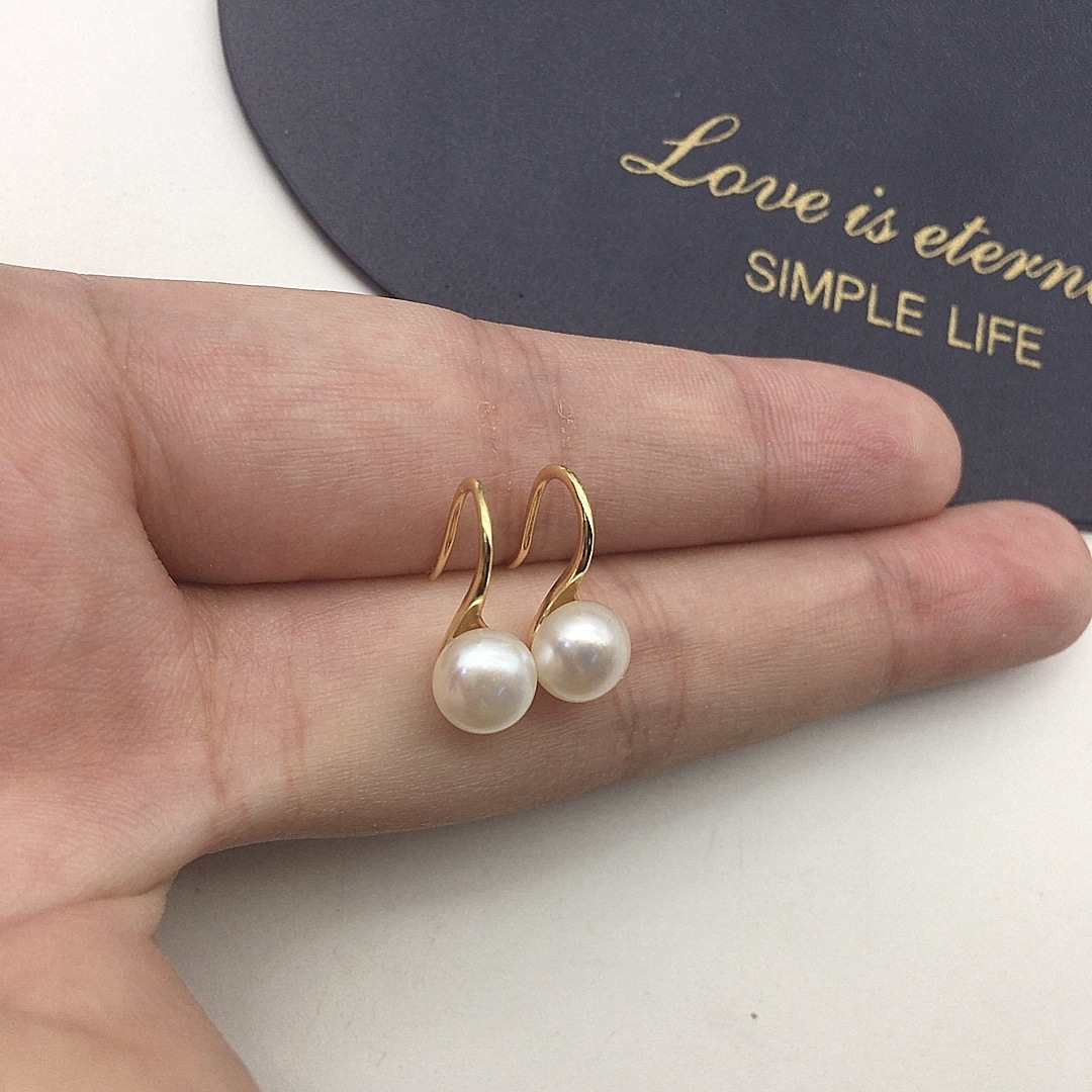 23g Weight 925 Sterling Silver Ear Needle Material Ear hook Classification 1 Pair Quantity Daily Occasion Freshwater Pearl Material Geometric Pattern Women's Gender Simple Style Style 1 Pair Freshwater Pearl Freshwater Pearl Earrings Geometric Ear Hook 24