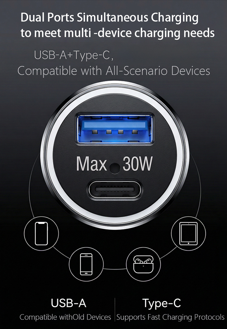 Cross-Border Smart Bluetooth Anti-Lost Device Car Locator Apple Android Dual-Port Fast Charging Anti-Theft Car Charger