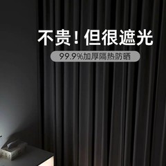 全遮光隔音窗帘卧室轻奢现代简约客厅高级感2025新款遮阳防晒飘窗
