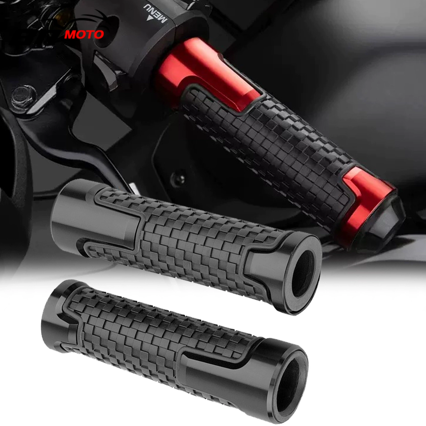 Универсальный модифицированный чехол на руль для мотоциклов и электромобилей, резиновый чехол на руль, чехол на руль дроссельной заслонки, резиновый чехол на руль из алюминиевого сплава