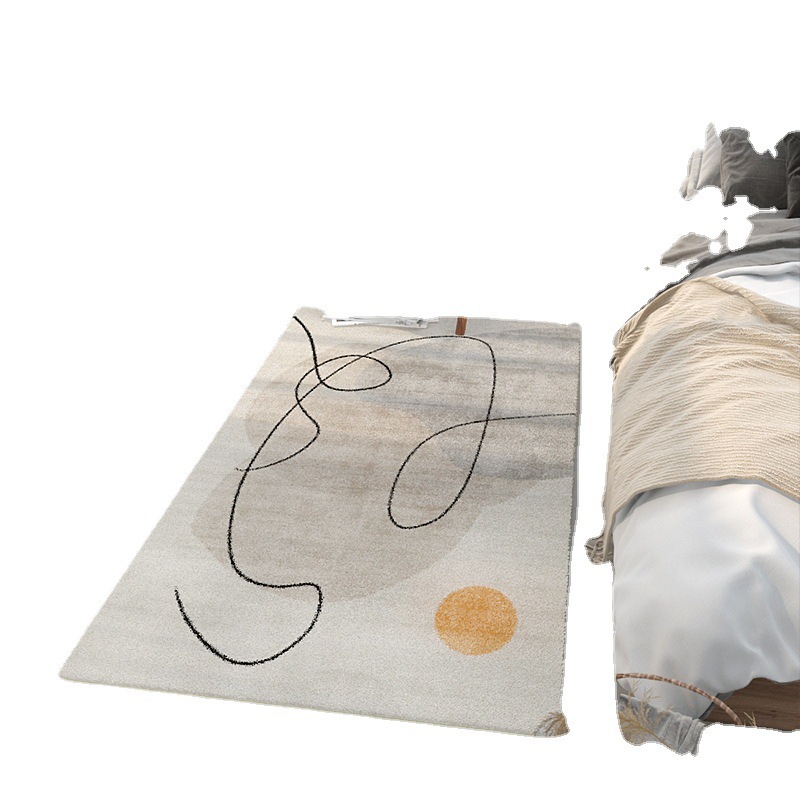 Japonés ins estilo moderno de Cachemira-como manta de noche dormitorio sala de estar alfombra de piso largo engrosada felpa manta de noche se puede fijar