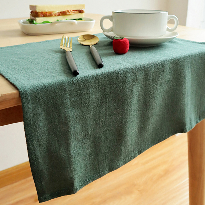 Nordic Style Solid Color Linen Placemat display picture 2