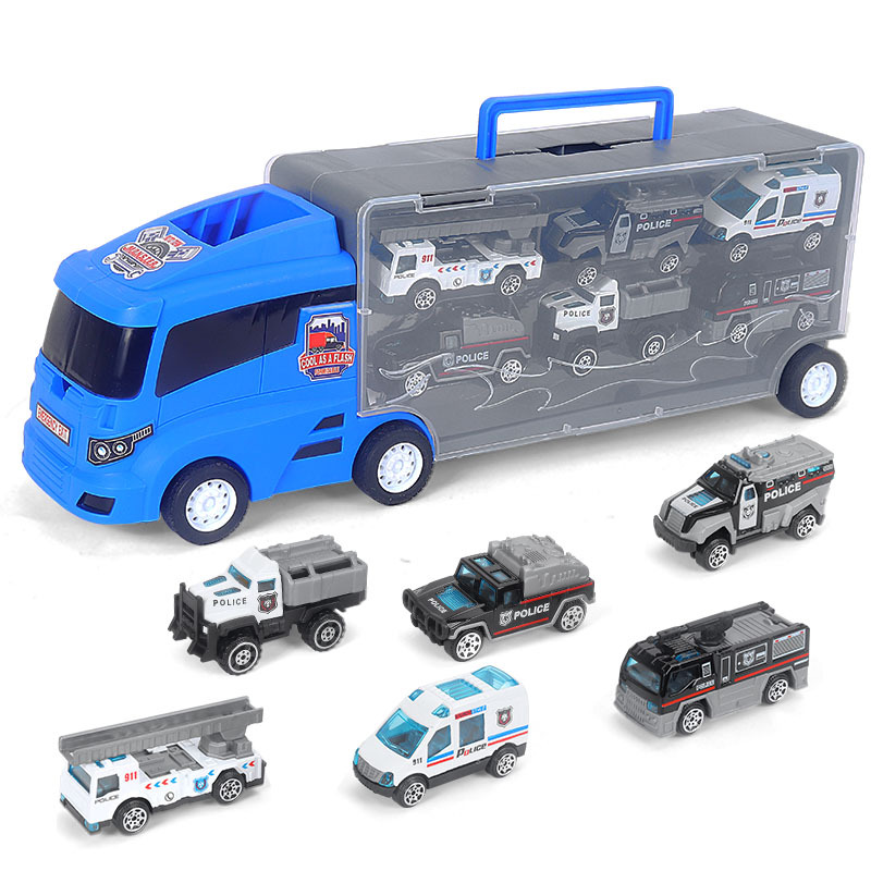 Modelo de coche de juguete para NIÑOS 2-3 años 4 bebé simulación contenedor aleación coche niño fuego ingeniería coche traje