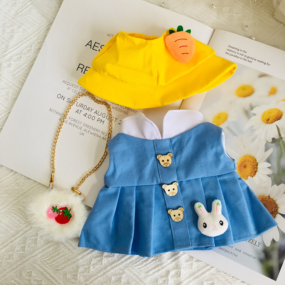 Celebridad en línea ácido hialurónico pato Ropa Accesorios felpa juguete falda pelo banda traje accesorios pequeño pato amarillo muñeca Accesorios