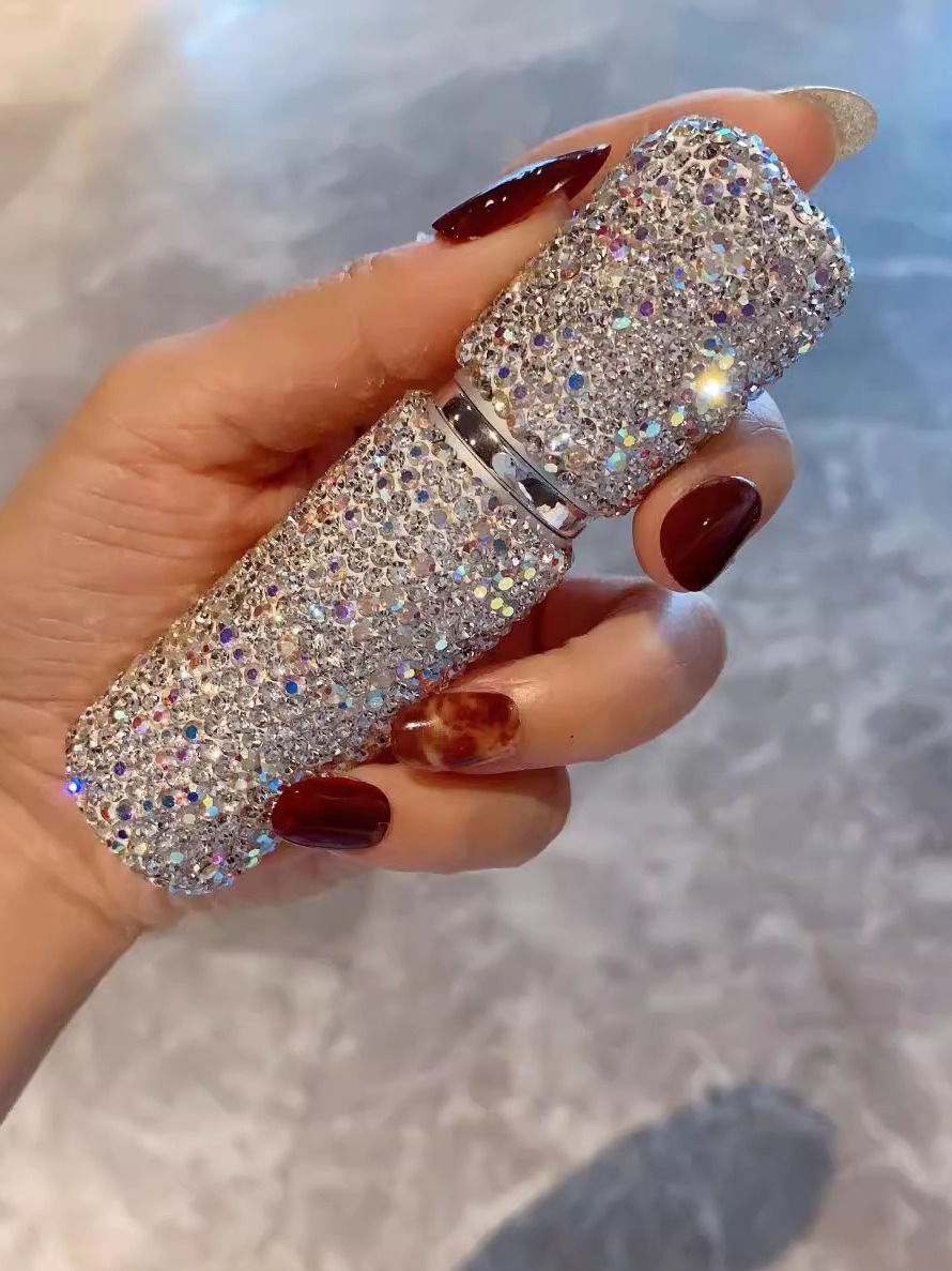 镶钻香水的分装小空瓶底部直充旅行简易装10ml便携式按压喷雾