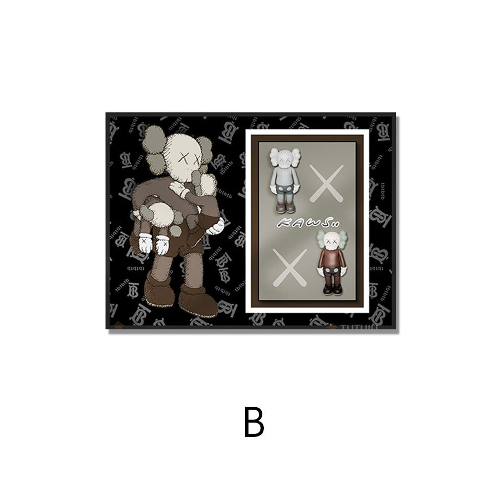 Moda violento oso calle sésamo hecho a mano pintura decorativa sala de estar sofá fondo pared dormitorio pasillo colgante pintura