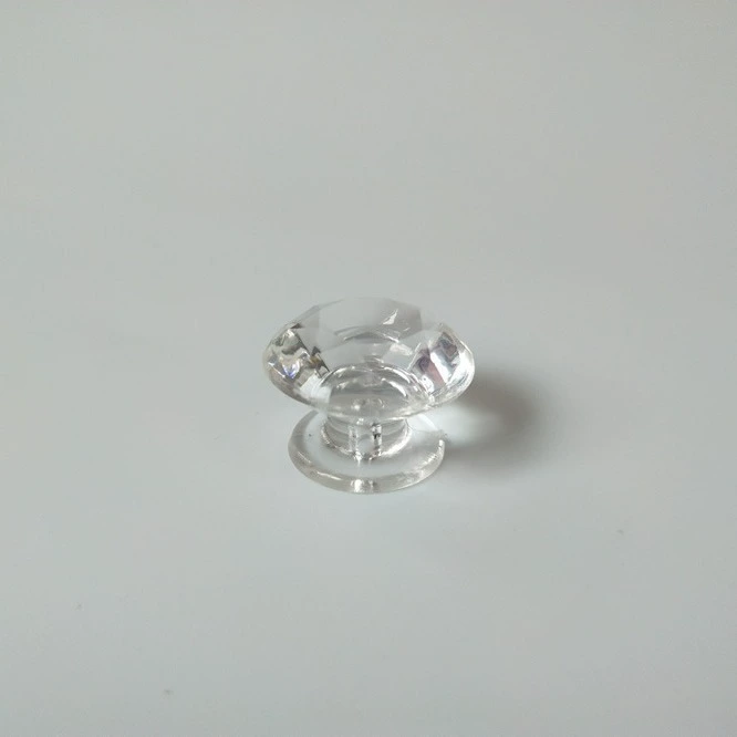 Transparent Acrylic Triangle Diamond Type Sphere Crown Type Purple Glass Handle