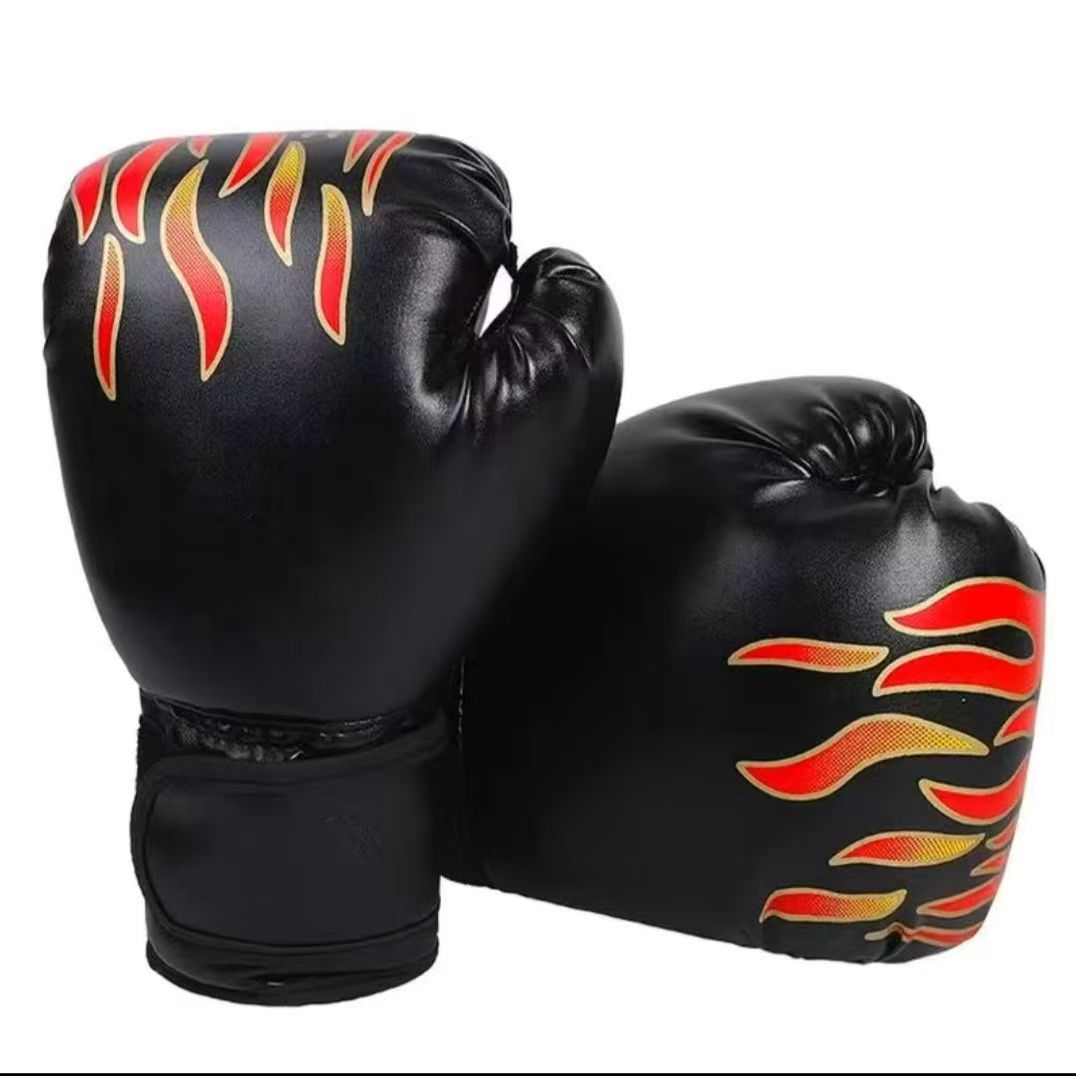 Boxing Gloves Handguard Sandbag Sanda Fighting Muay Thai Taekwondo Boxing Supplies Adult Flame Red Other