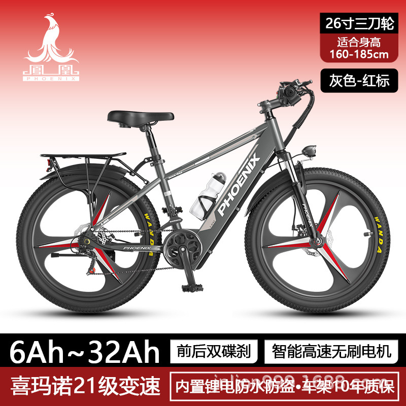 Bicicleta asistida eléctrica Phoenix Batería de litio estándar nacional Coche eléctrico para hombres y mujeres Motocicleta pequeña Coche de batería de transporte