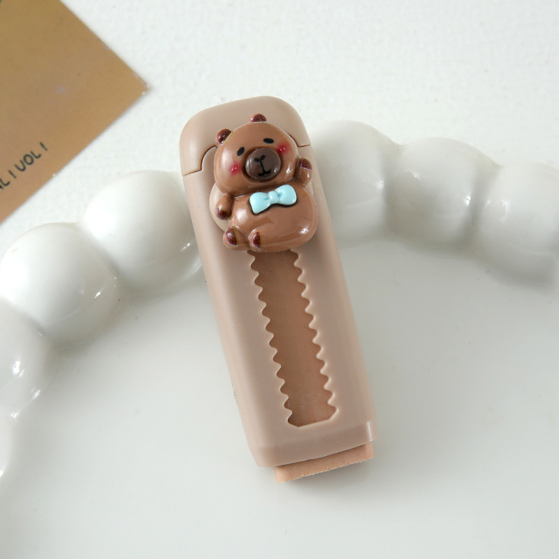 Capibara Land Pull Rubber Creatividad Estudiante Examen de Dibujo Limpieza Limpieza Eraser