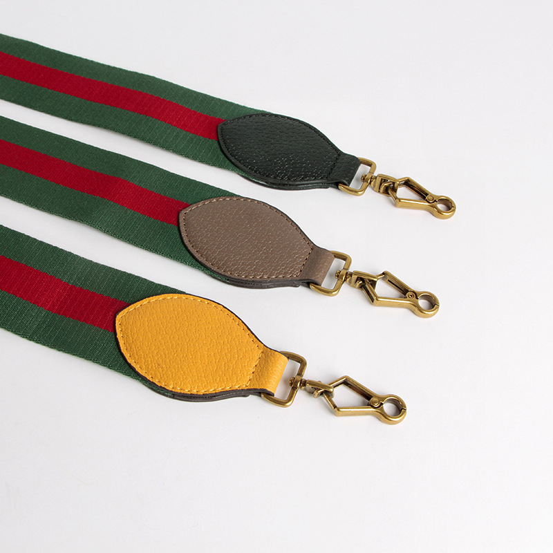 Correa de hombro ancha de cinta GG bolsa de cabeza de tigre bolsa de cámara longitud ajustable cinturón de bolsa de lona de contraste de color rojo y verde