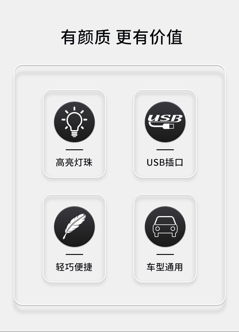 Cross-Border Automotive Dynamic Devil's Eye Led Warning Light Truck Vehicle Eye Light Dynamic Display Light