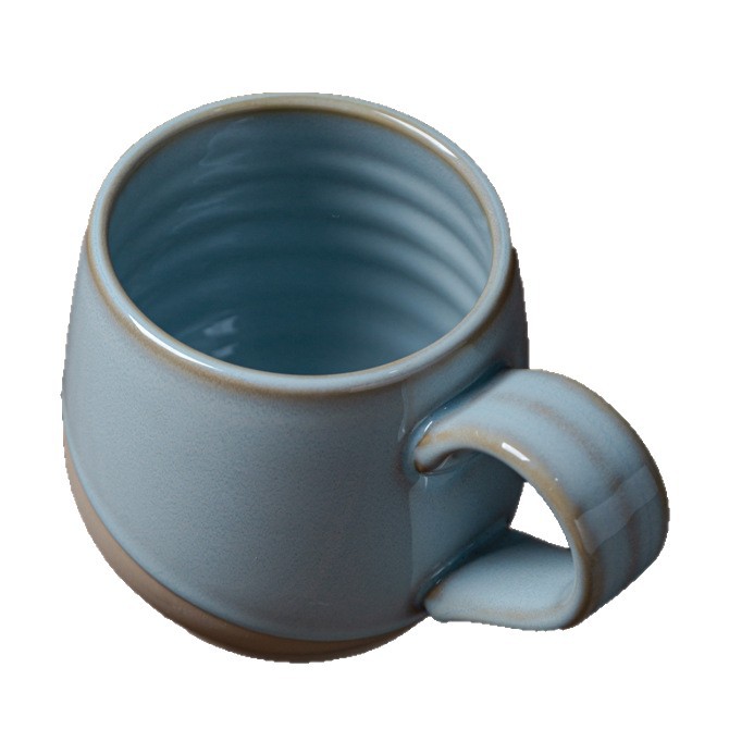 Taza de cerámica retro Taza transfronteriza Taza de té de la tarde simple de estilo japonés Juego creativo de tazas y platillos de café de gres