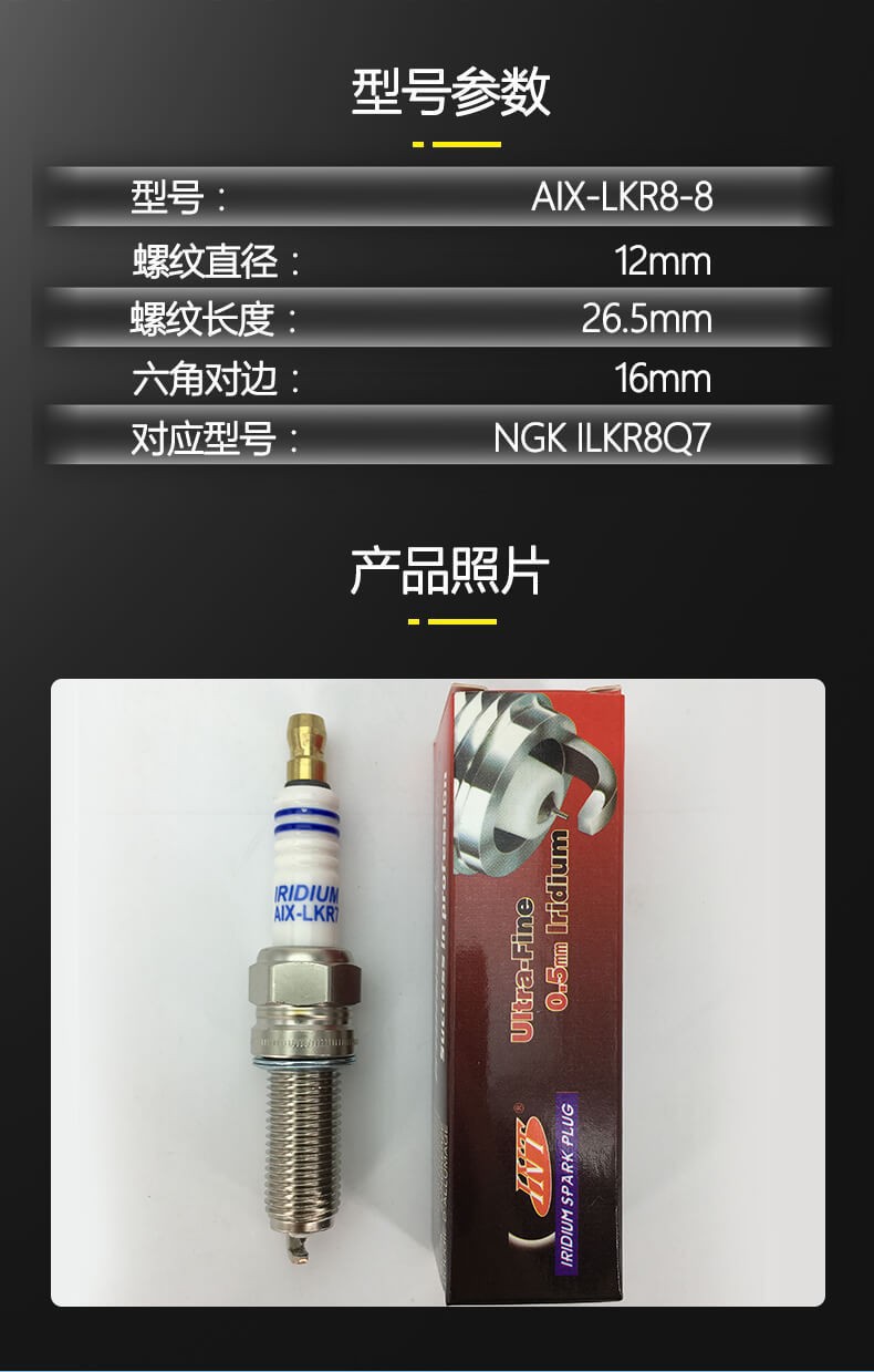 Double Iridium Gold Spark Plug Parts for Cars and Motorcycles, Engine Parts for Great Wall, Changan, Tiida, Jinbei, Dongfeng, Haval, Trumpchi