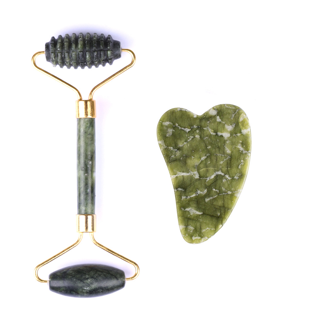Rodillo masajeador de jade para rostro y cuerpo, palo de masaje para raspado de meridianos, fabricante transfronterizo de productos para el cuidado de la salud