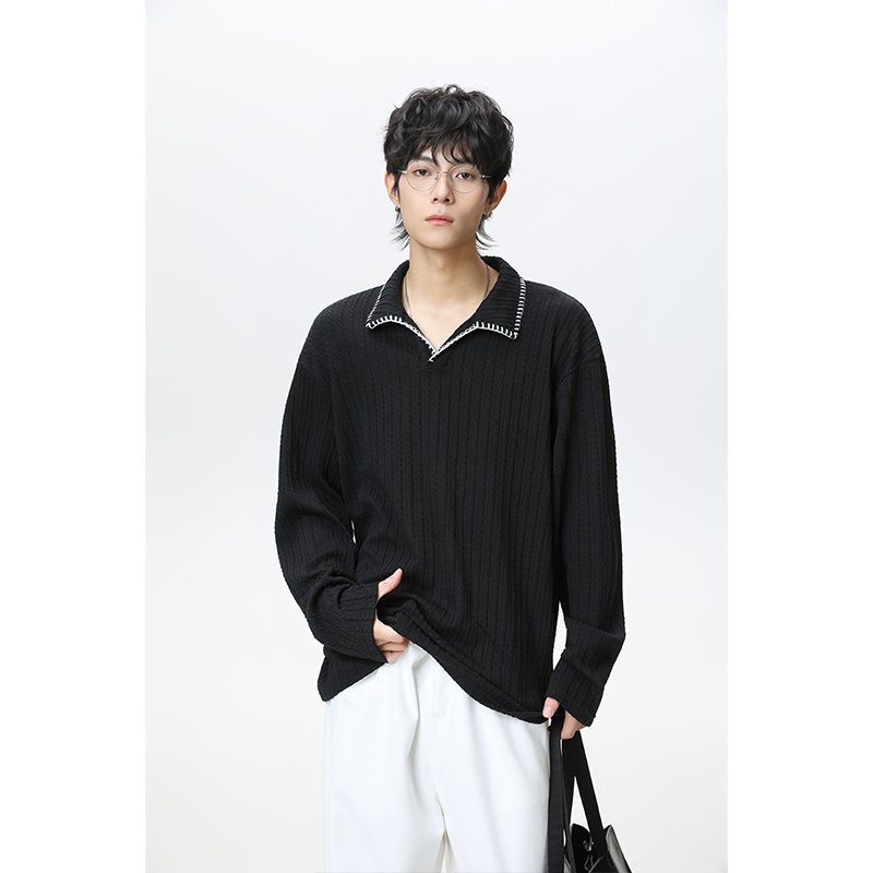 Teen Men's Relaxed Style Long-Sleeved Top, 2026 Spring/Autumn New Fashionable Casual Versatile Base Layer