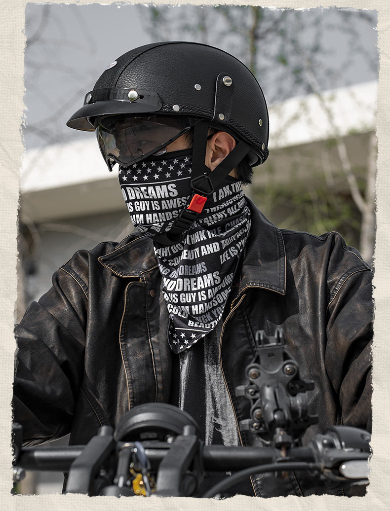 Motorcycle Helmet Retro Cruiser Half Helmet Summer 3C Unisex Scooter Electric Bike Riding Safety Helmet