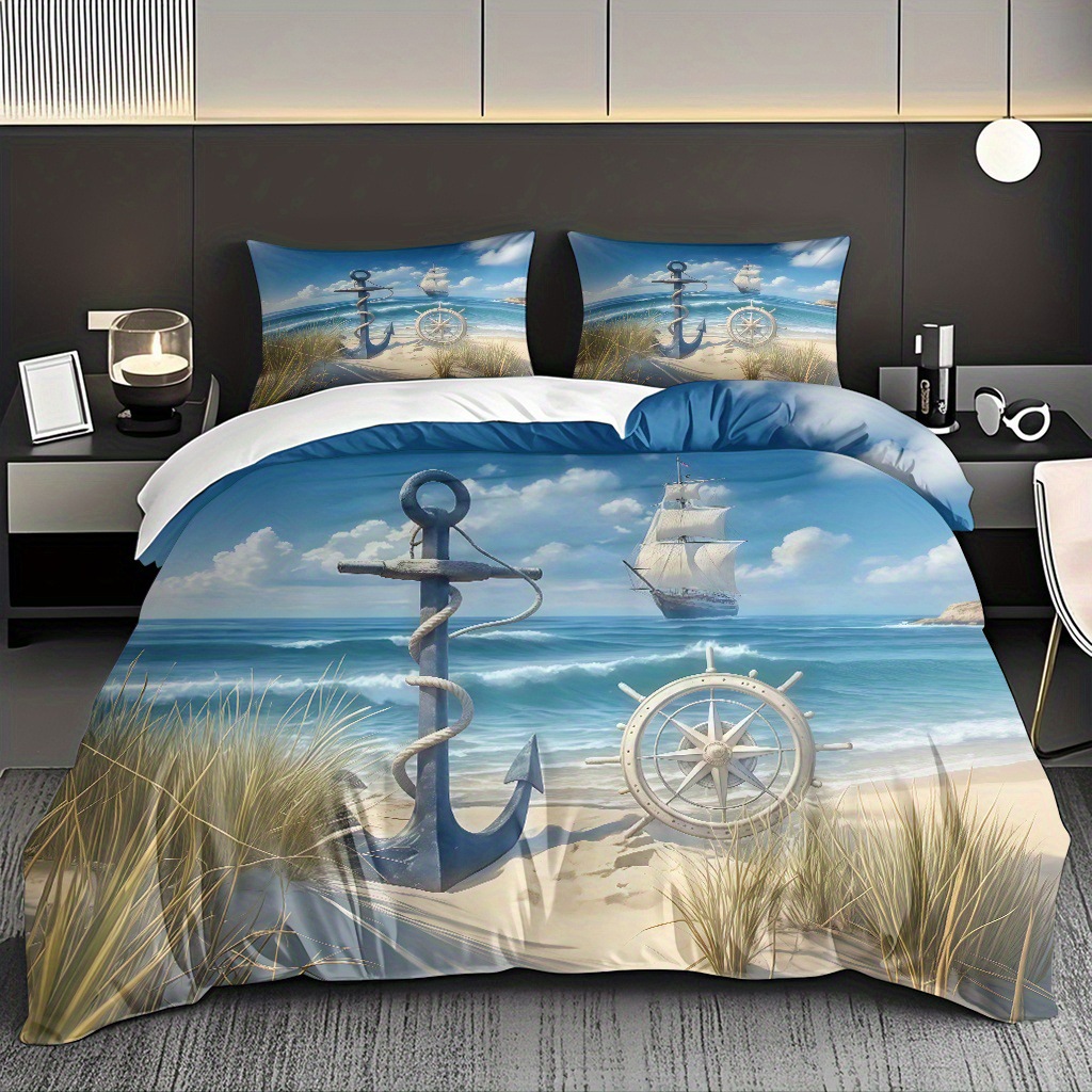 Texteles caseros abrasivos impresión digital piel-profiliable edredón kit de barco flácida mano fábrica de fuente TEMU / JIT Nordic