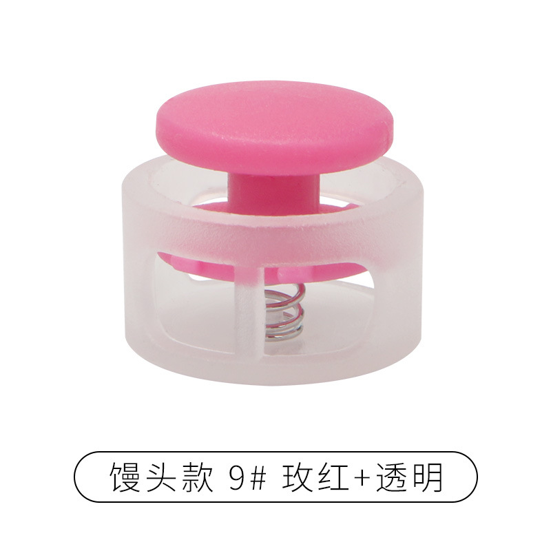 Rebecca primavera hebilla de plástico solo agujero ajuste botón campana tapa doble agujero hebilla de cuerda redonda negro cerdo hebilla de la nariz