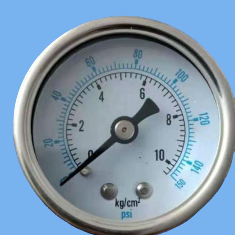 厂家供应Y40轴向压力表  不锈钢外壳气压表 铁壳压力表油压表
