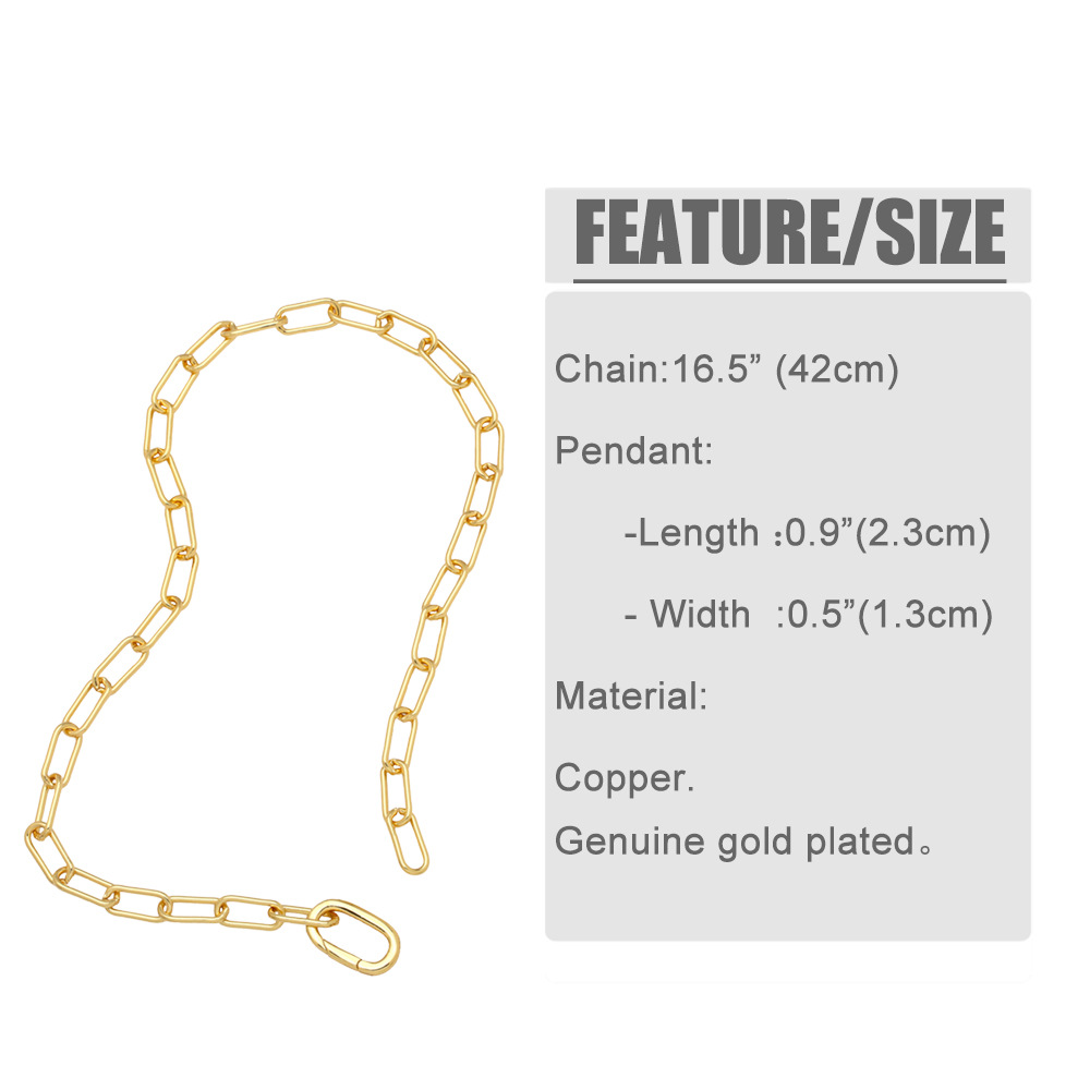 European and American thick chain hiphop men and women heart copper necklace wholesalepicture2