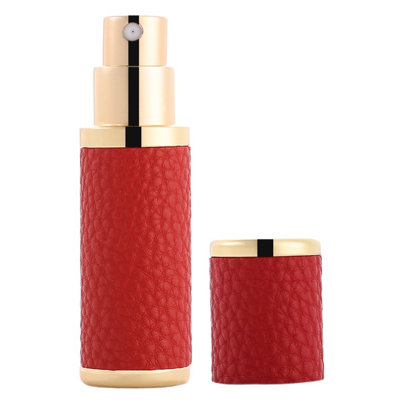 Botella de perfume de cuero de alta calidad directa de fábrica botella de spray botella de viaje botella interior de vidrio exterior 5ml 10ml